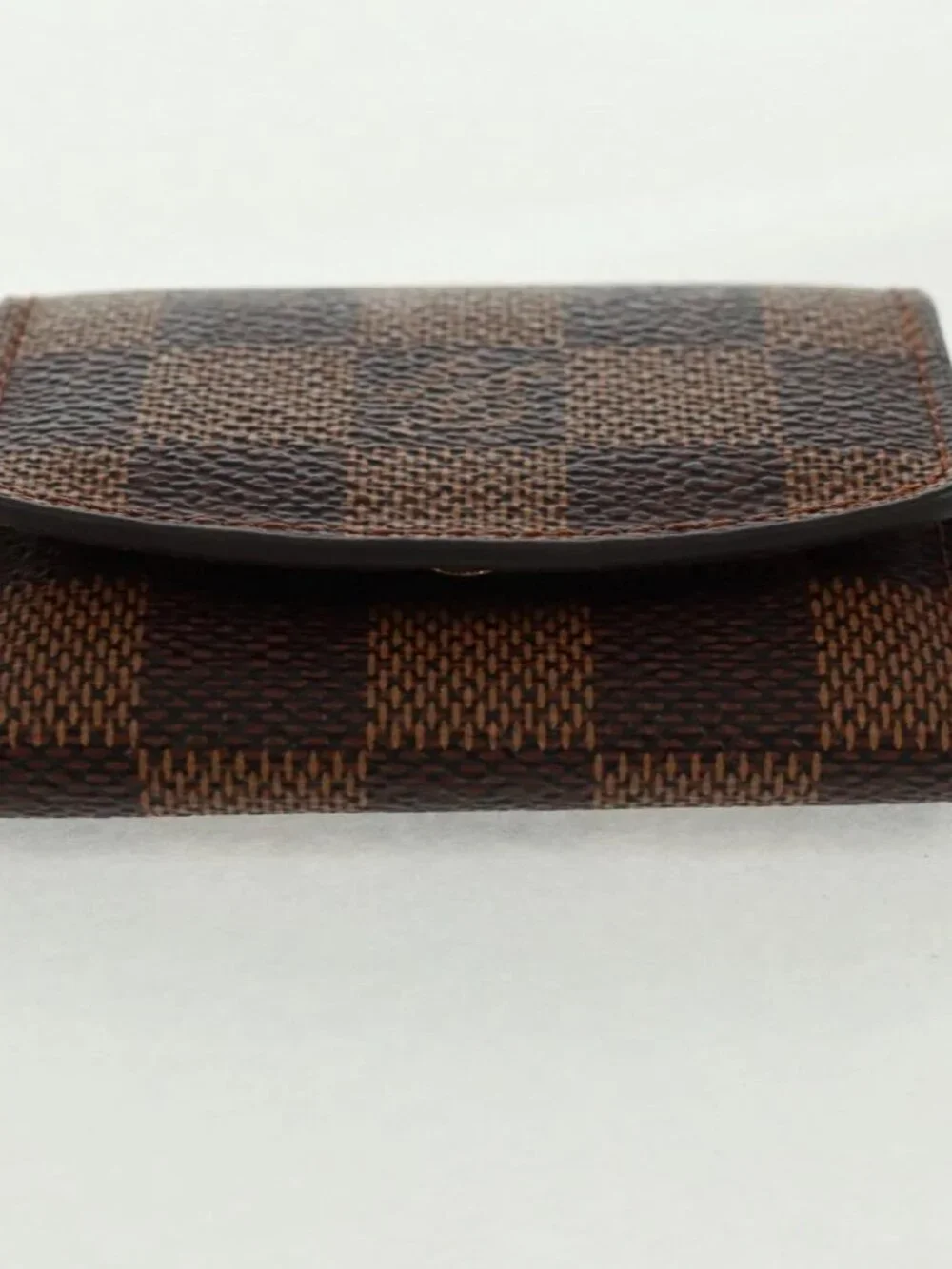 LOUIS VUITTON Damier Ebene Buton De Manchette Fleur Case